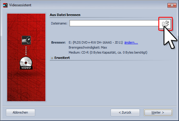 Videodatei auswählen