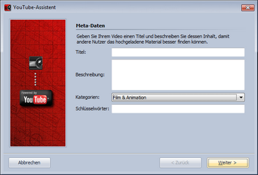 Eingabe der Meta-Daten