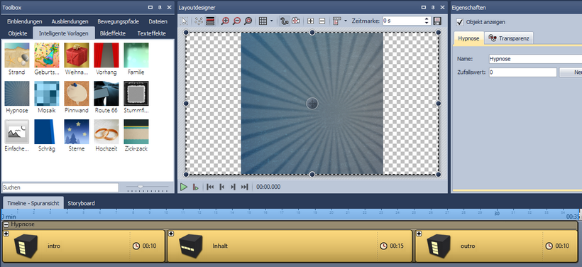 Intelligente Vorlage verwenden