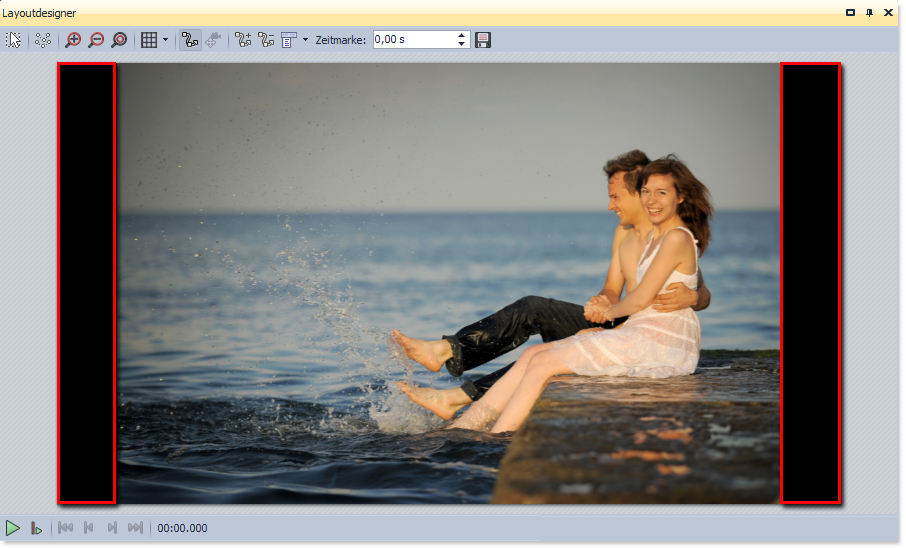 Bild mit schwarzen Rändern