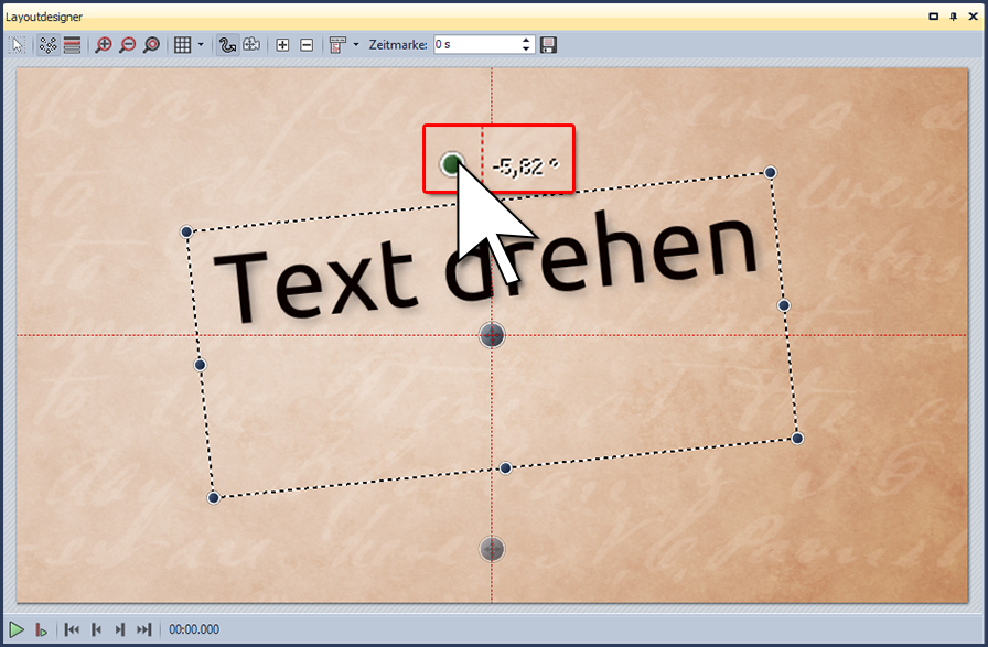 Textanimationen > Text drehen DiaShow 9