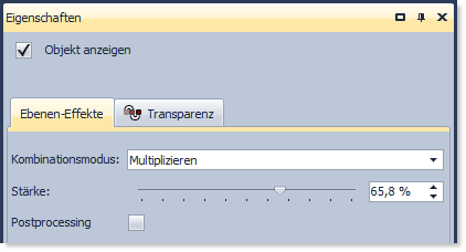Einstellungen für Ebeneneffekte