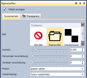 Texturkacheln einfügen