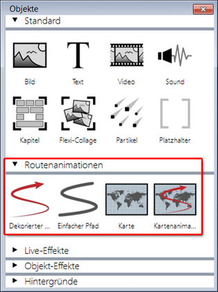 Routenanimationen in der Toolbox