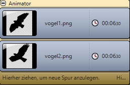 Gefüllter Animator-Effekt in der Timeline