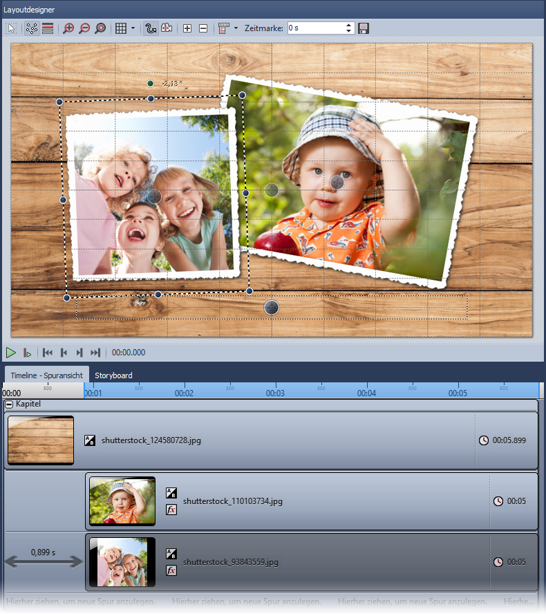 Bild-in-Bild Effekt im Layoutdesigner gestalten