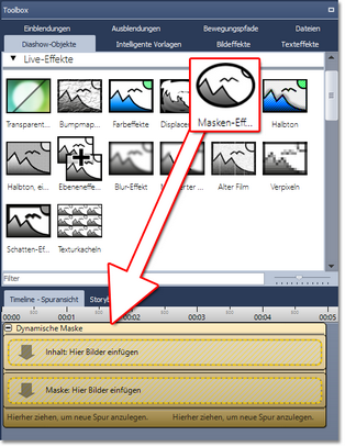 Leerer Masken-Effekt in der Timeline