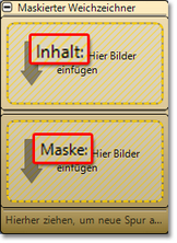 Bereiche des Maskierten Blur in der Timeline