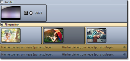Filmstreifen mit Bildern füllen