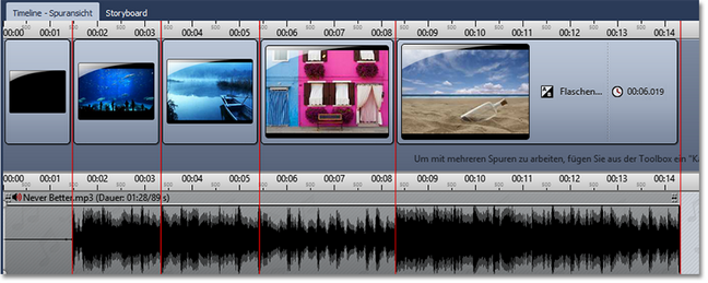 Bilder an Linien ausgerichtet