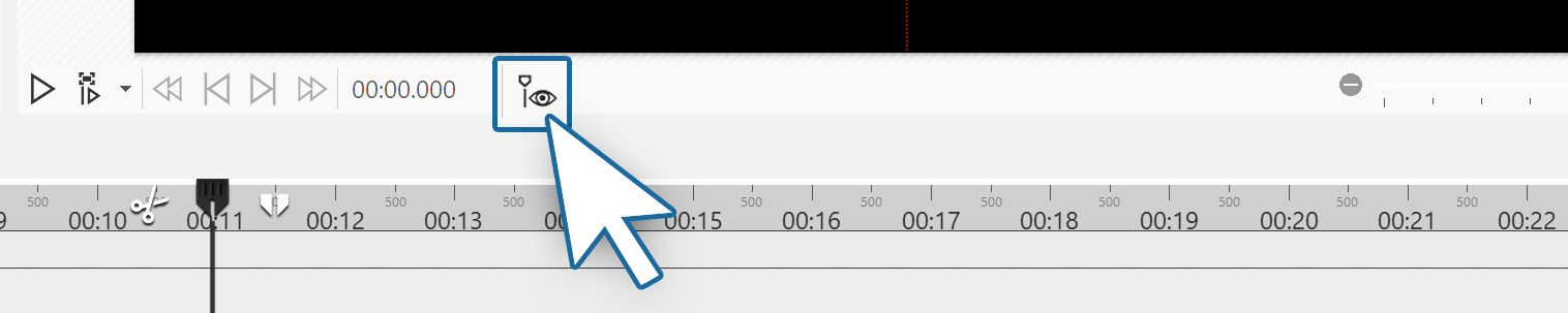 Live preview icon in the Player control panel Live preview icon in the Player control panel