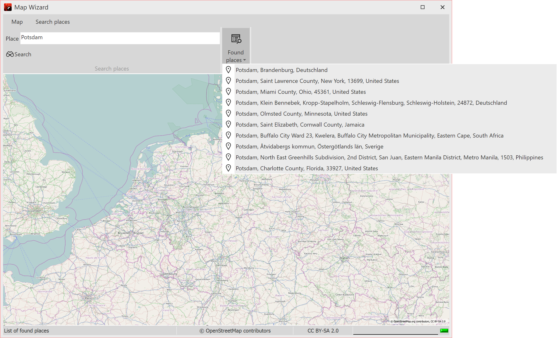 Search in Map Wizard Search in Map Wizard