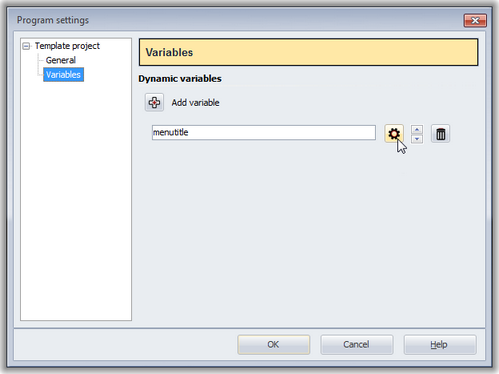 Variableneinstellungen 1