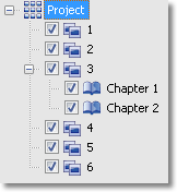 Projektbaum, Projekt ausgewählt