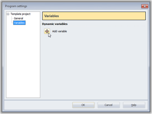Variableneinstellungen