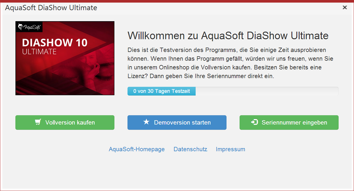 Freischalten mit Seriennummer oder LogIn-Daten