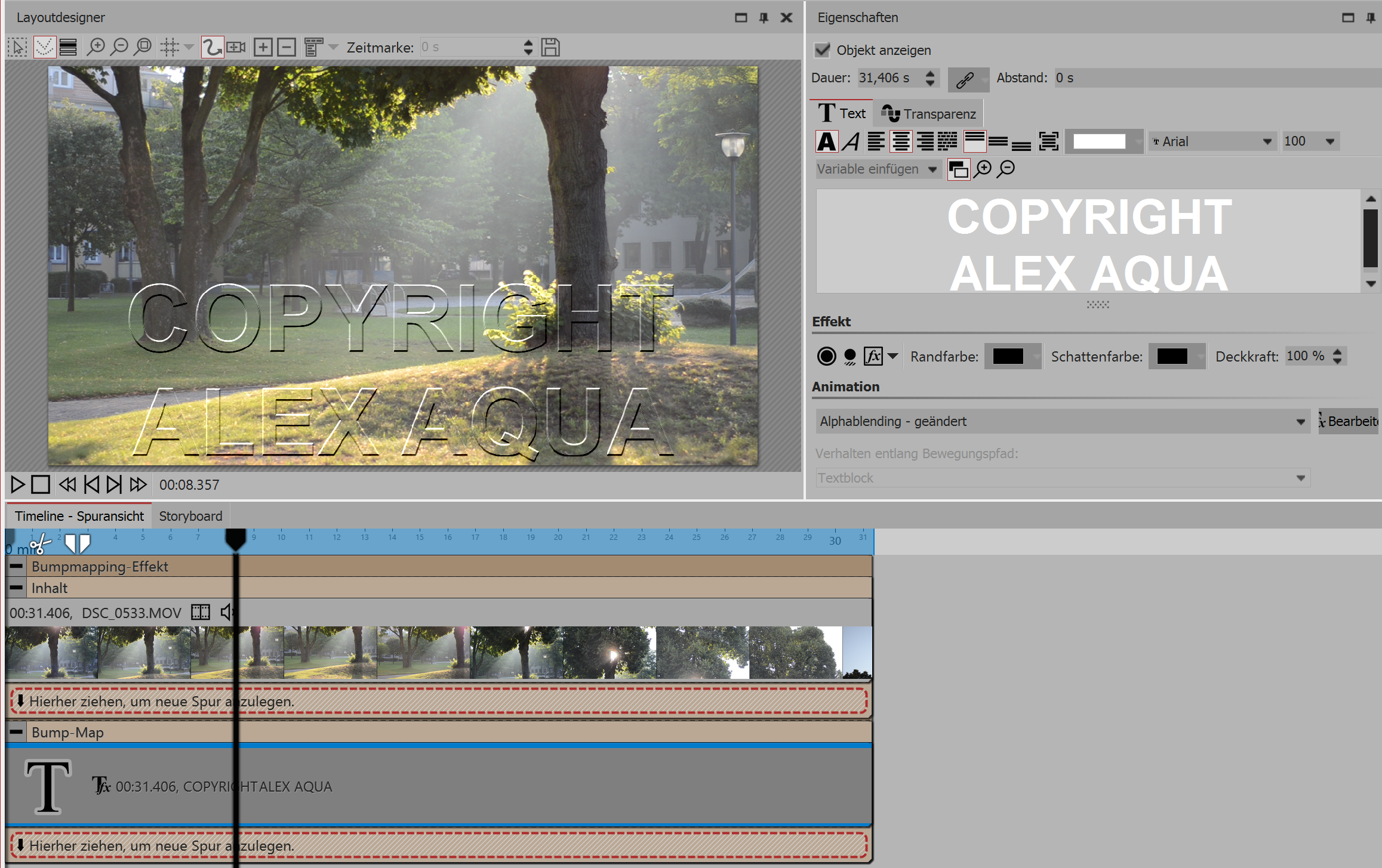 Anwendungsbeispiel für Bumpmapping