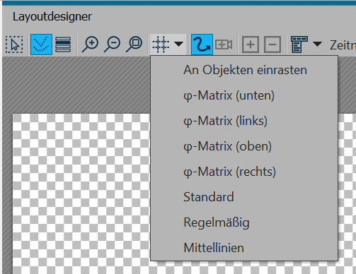 Optionen für Raster