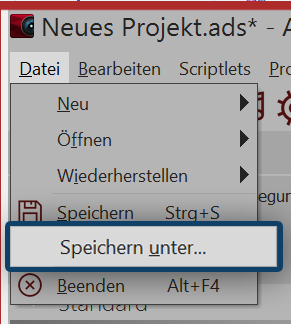 Speichern unter