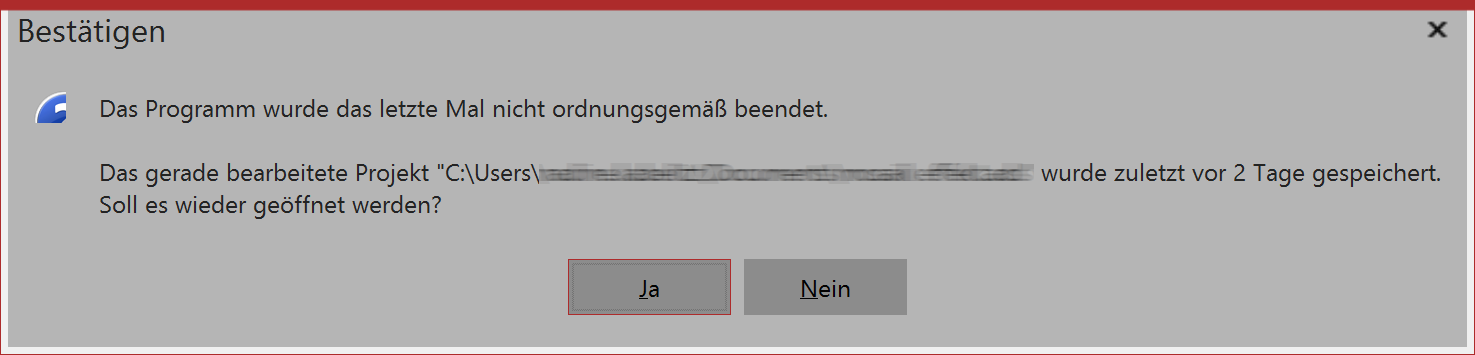Nicht gespeicherte Show wiederherstellen Nicht gespeicherte Show wiederherstellen