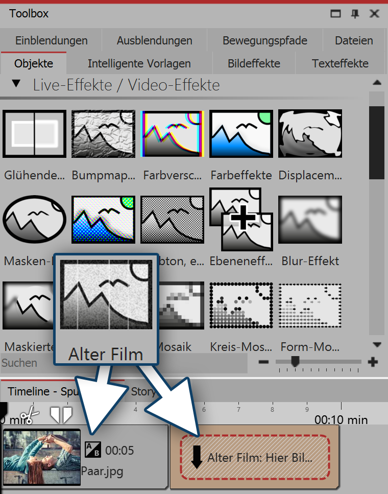 Alter-Film-Effekt einfügen