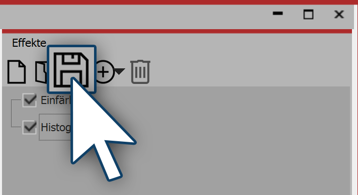 Effekt speichern