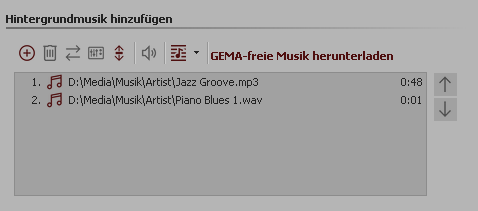 Musik einfügen