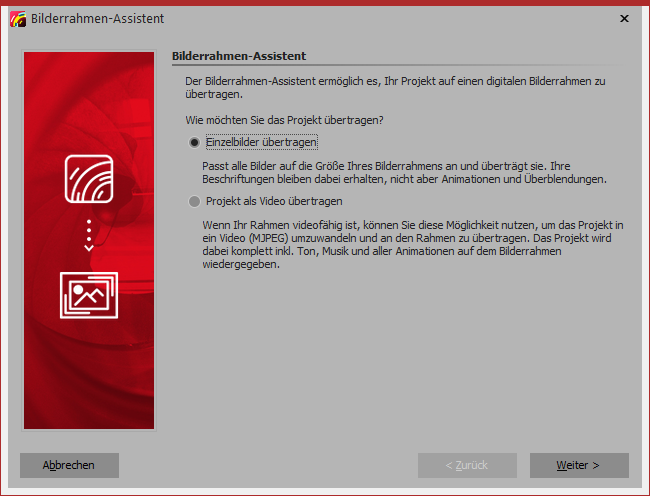 Bilderrahmen-Assistent