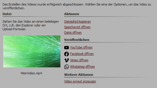 Ergebnis veröffentlichen