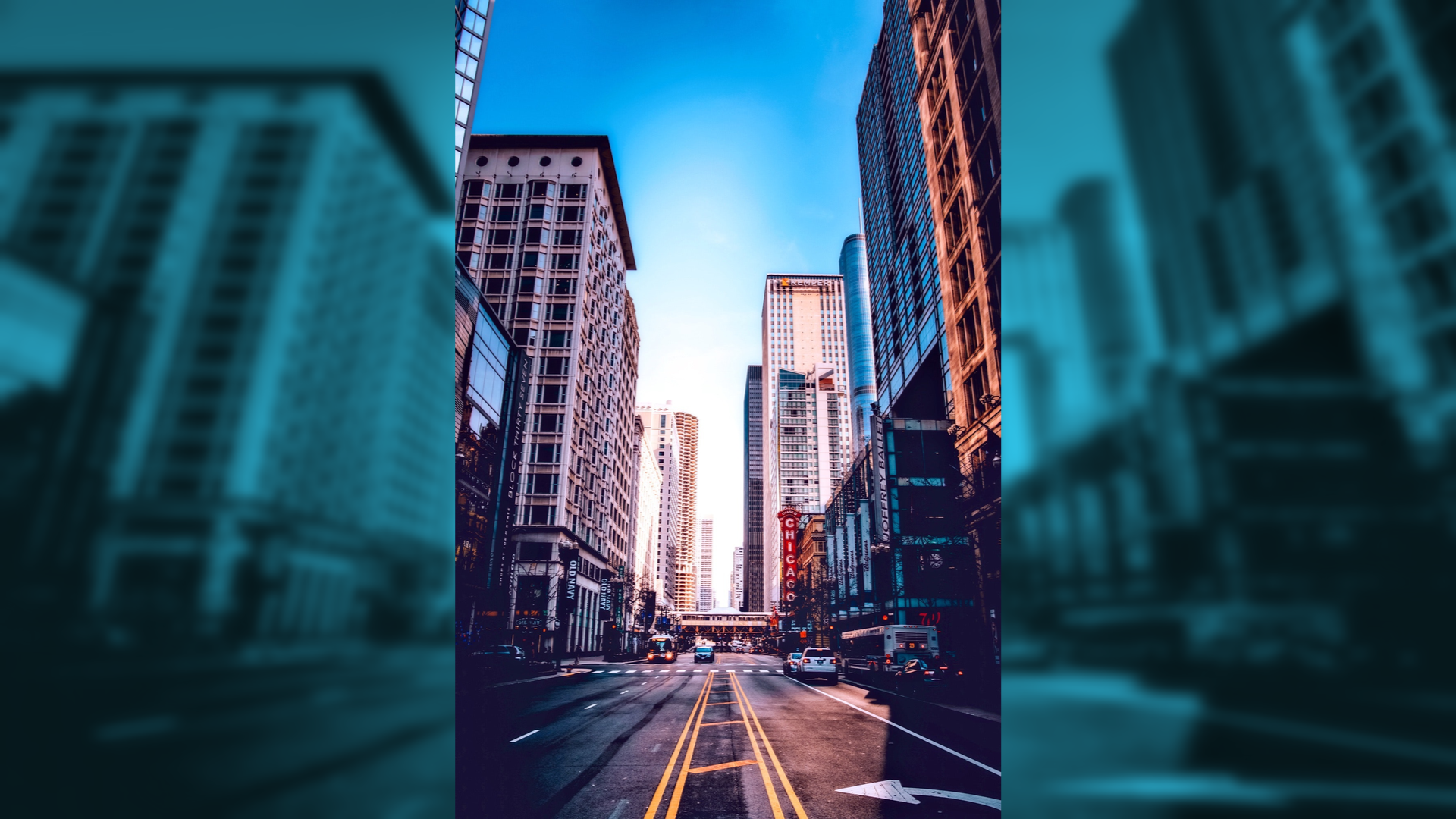 Effekt mit Einfärben / Weichzeichner 10% / Zoom-Stärke 2 / Randabstand 0% 