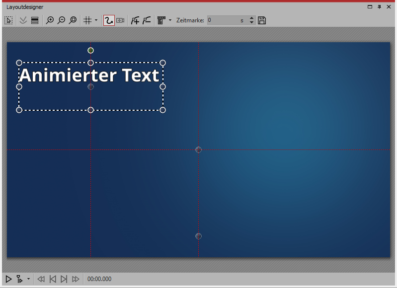 Text im Layoutdesigner platzieren
