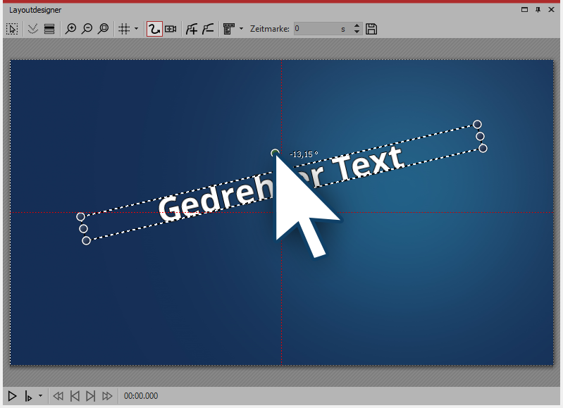 Text drehen im Layoutdesigner