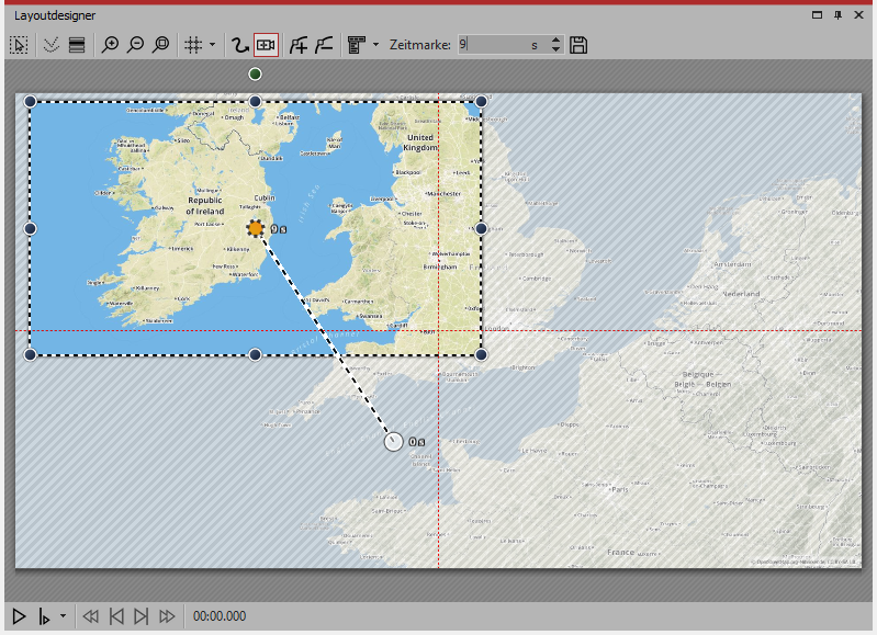 Endposition für Zoom/Kameraschwenk