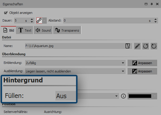 Hintergrund wird nicht gefüllt
