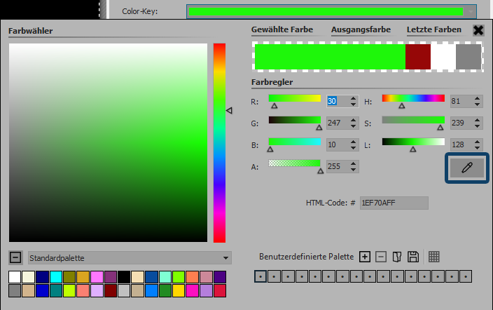 Farbe für Color-Key wählen