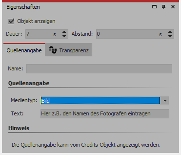 Eigenschaften Quellenangabe-Objekt