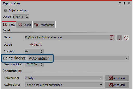 Deinterlacing für Videos