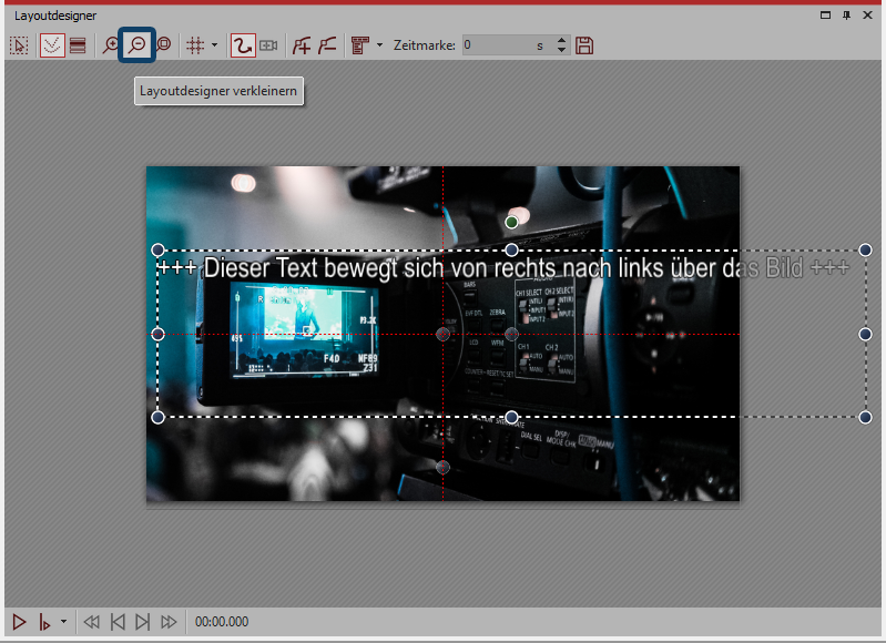 Textbreite am Auswahlrahmen ändern