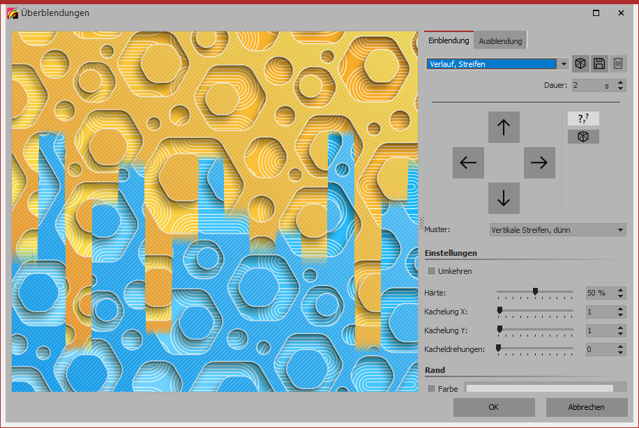 Einblendung anpassen