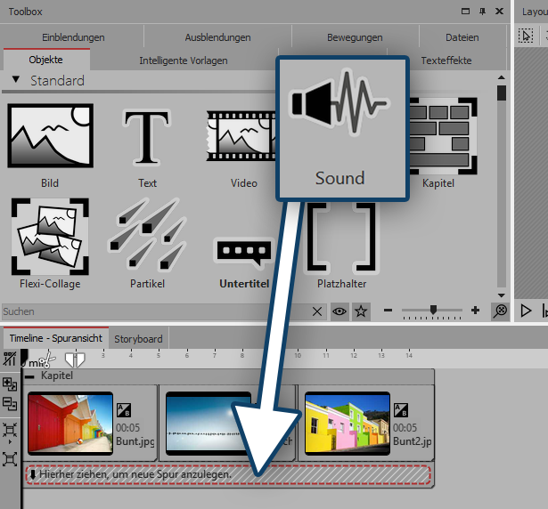 Sound-Objekt einfügen