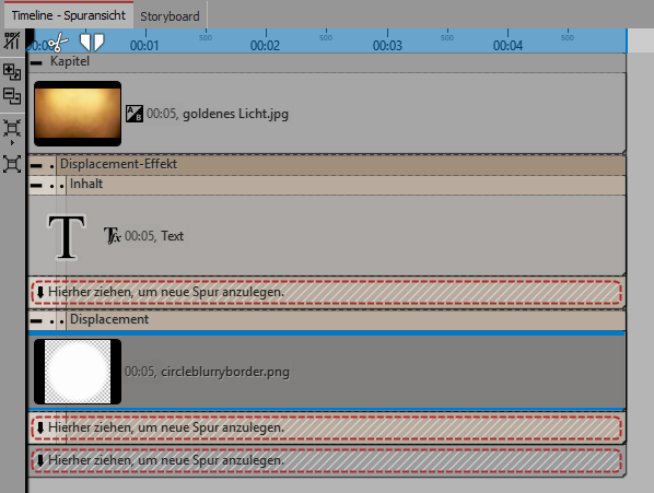 Gefüllter Displacement-Effekt