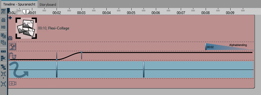 Keyframespur in der Timeline
