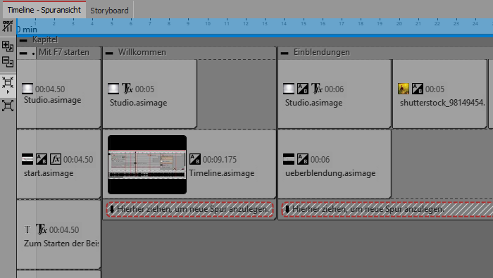Alle Objekte sind von Kapitel umschlossen
