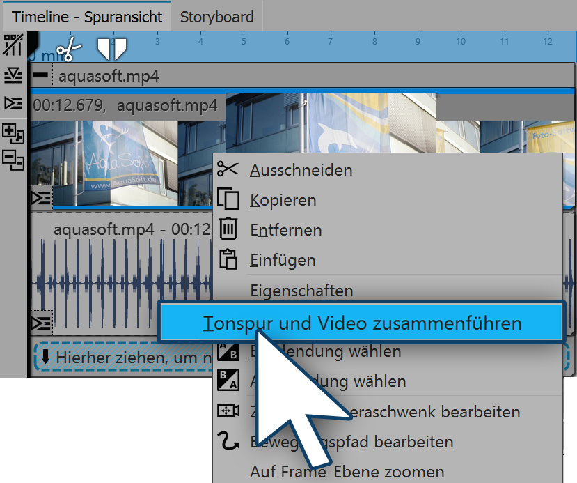 Ton und Video zusammenführen