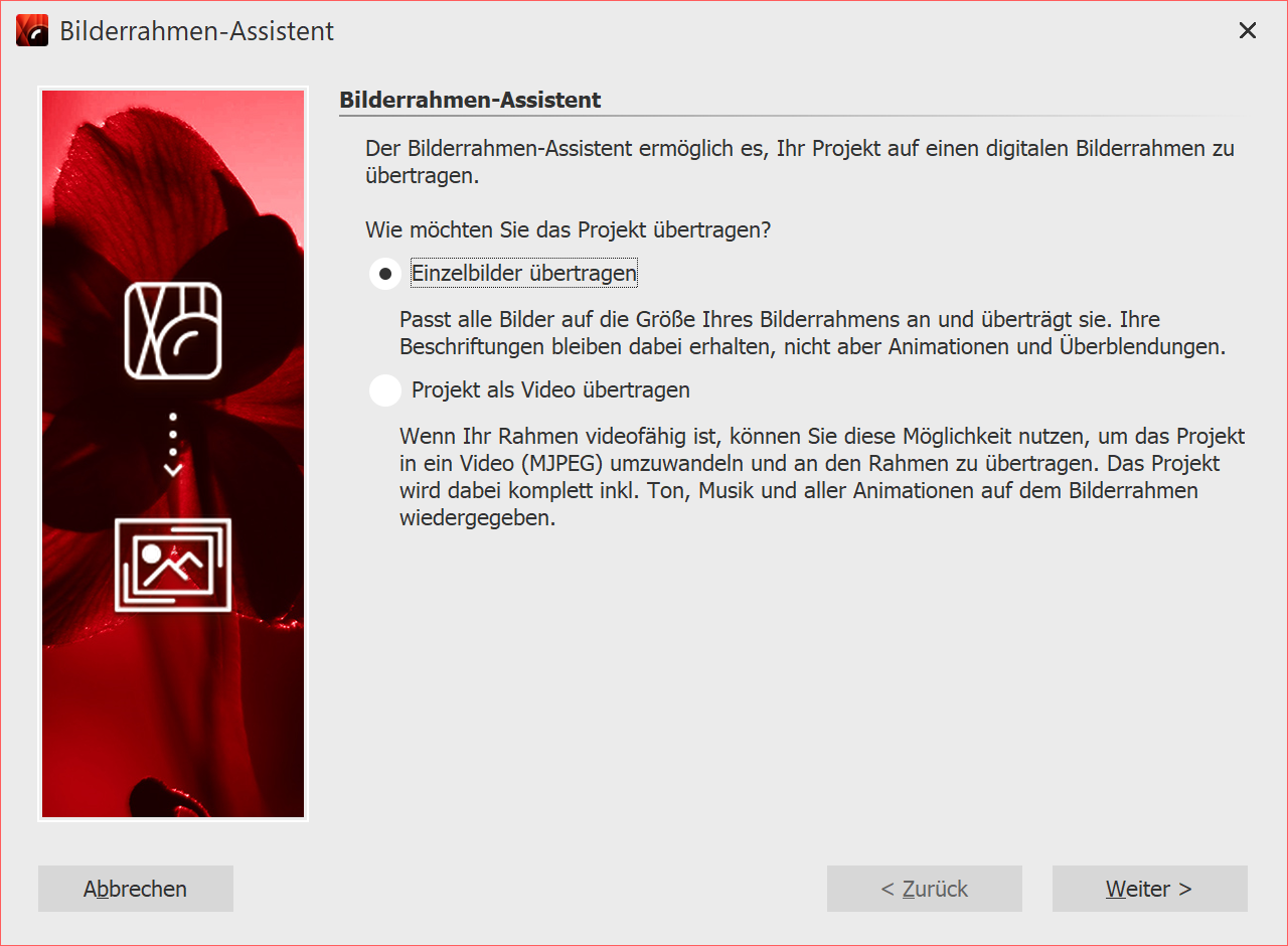 Bilderrahmen-Assistent