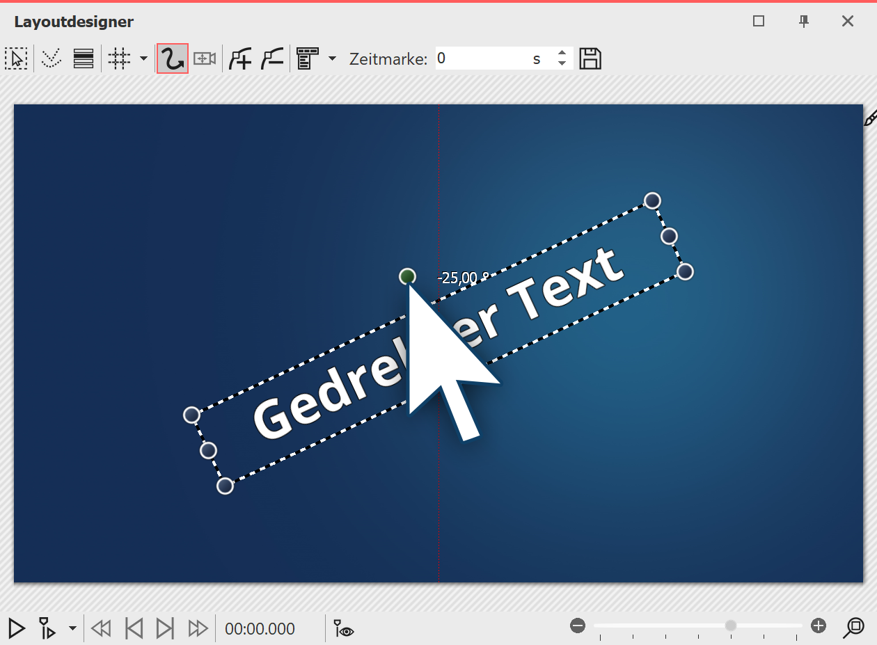 Text drehen im Layoutdesigner
