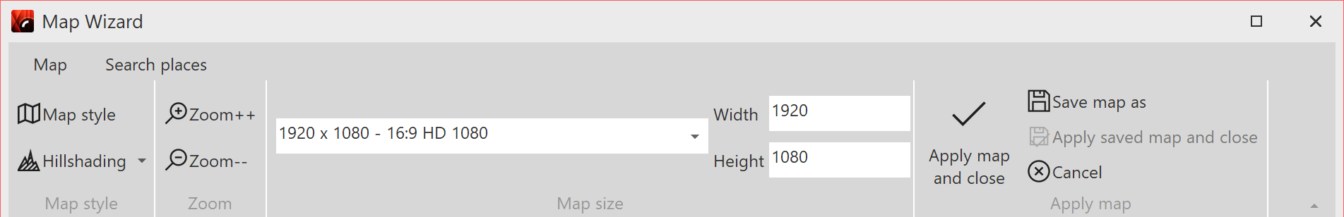 Customize map Customize map