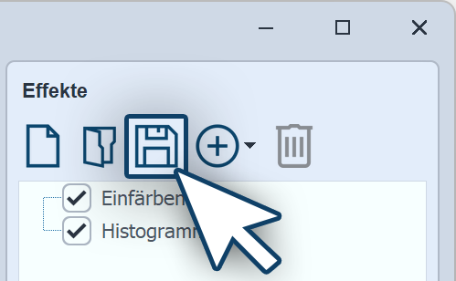Effekt speichern