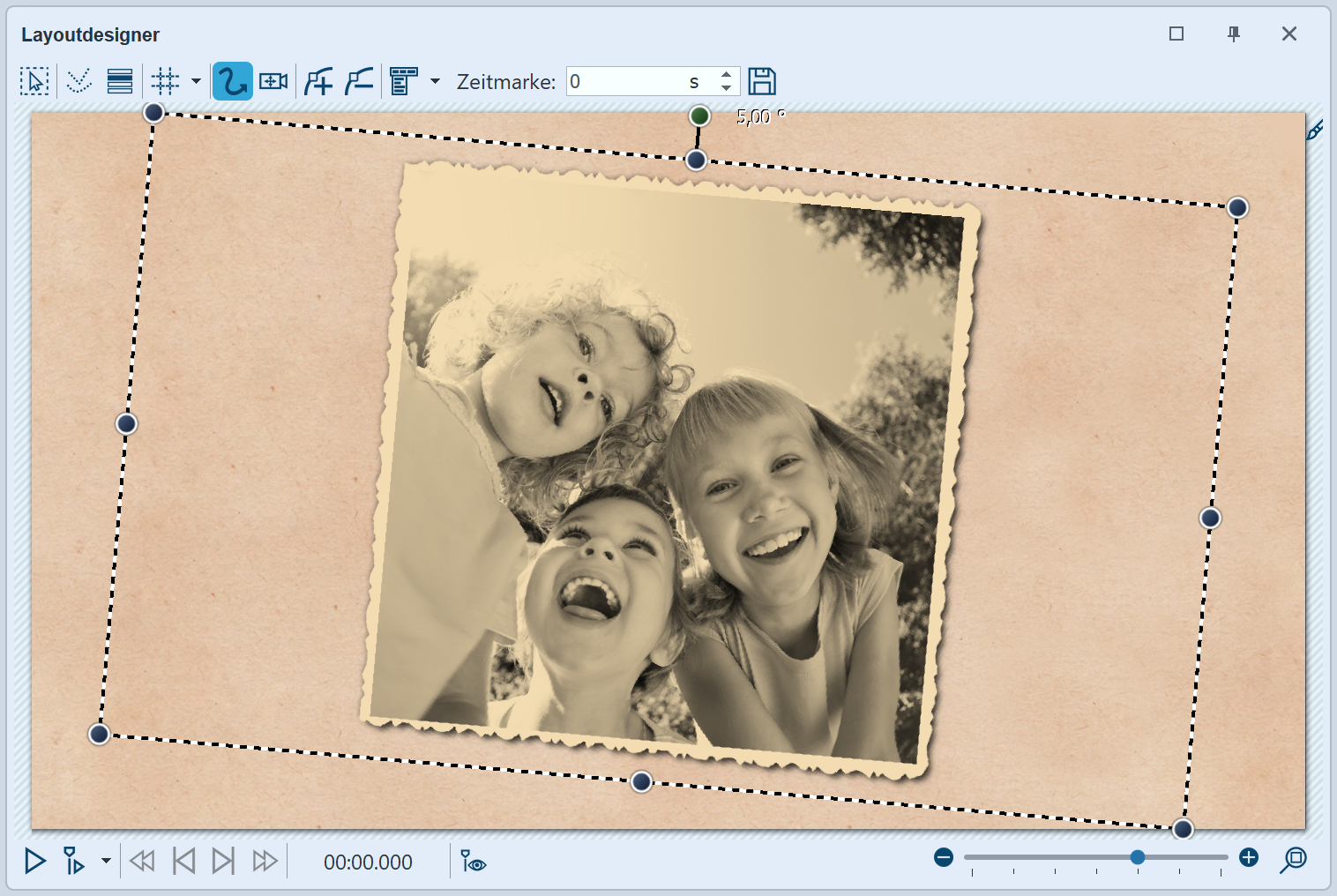 Altes Foto mit Farbeffekt