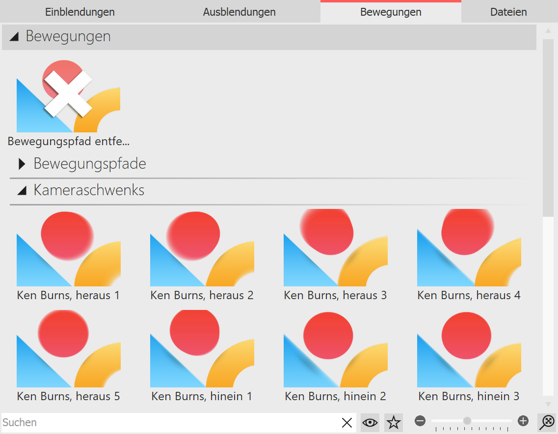 Ken Burns Effekte in der Toolbox